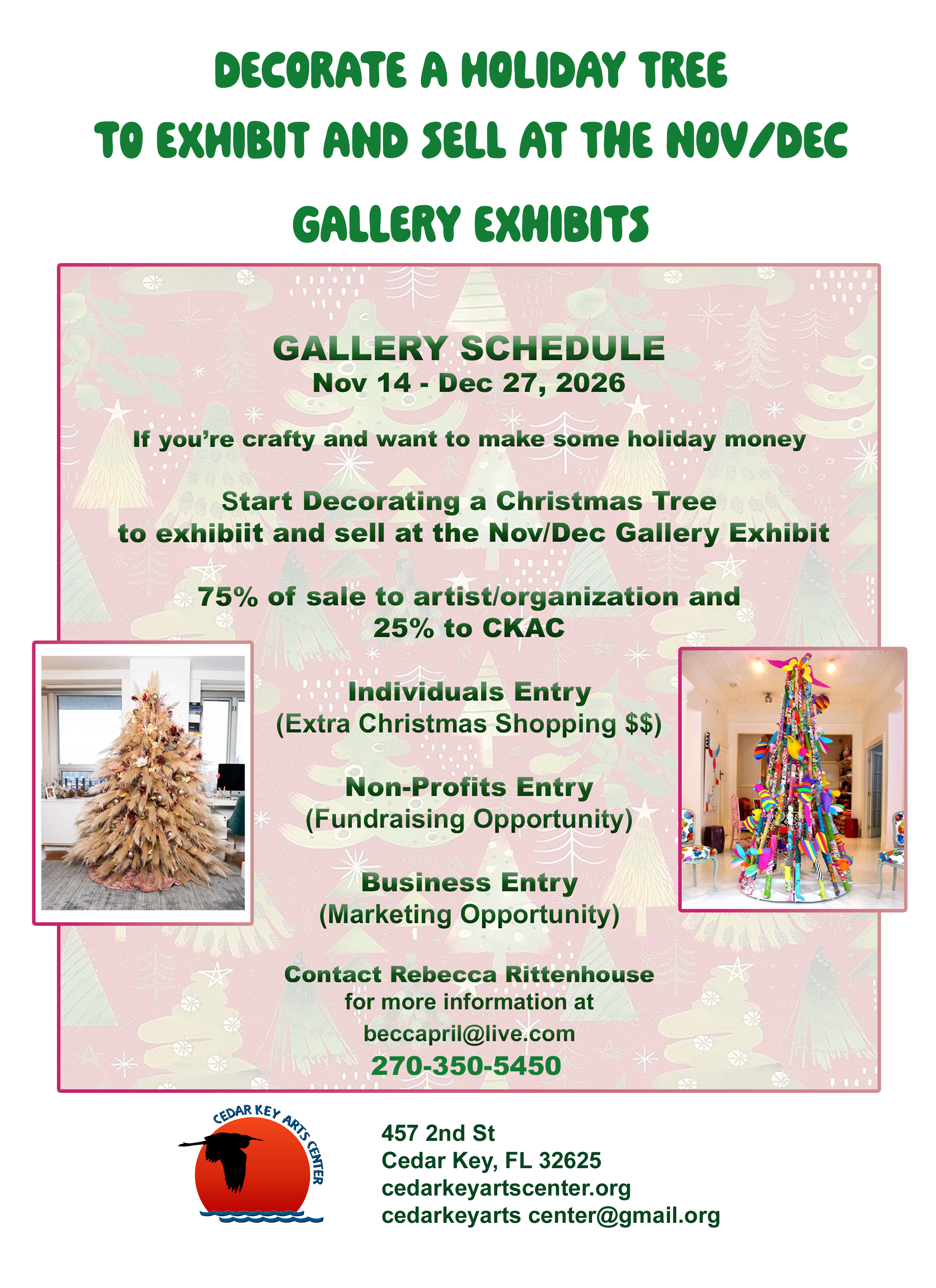 holiday tree flyer