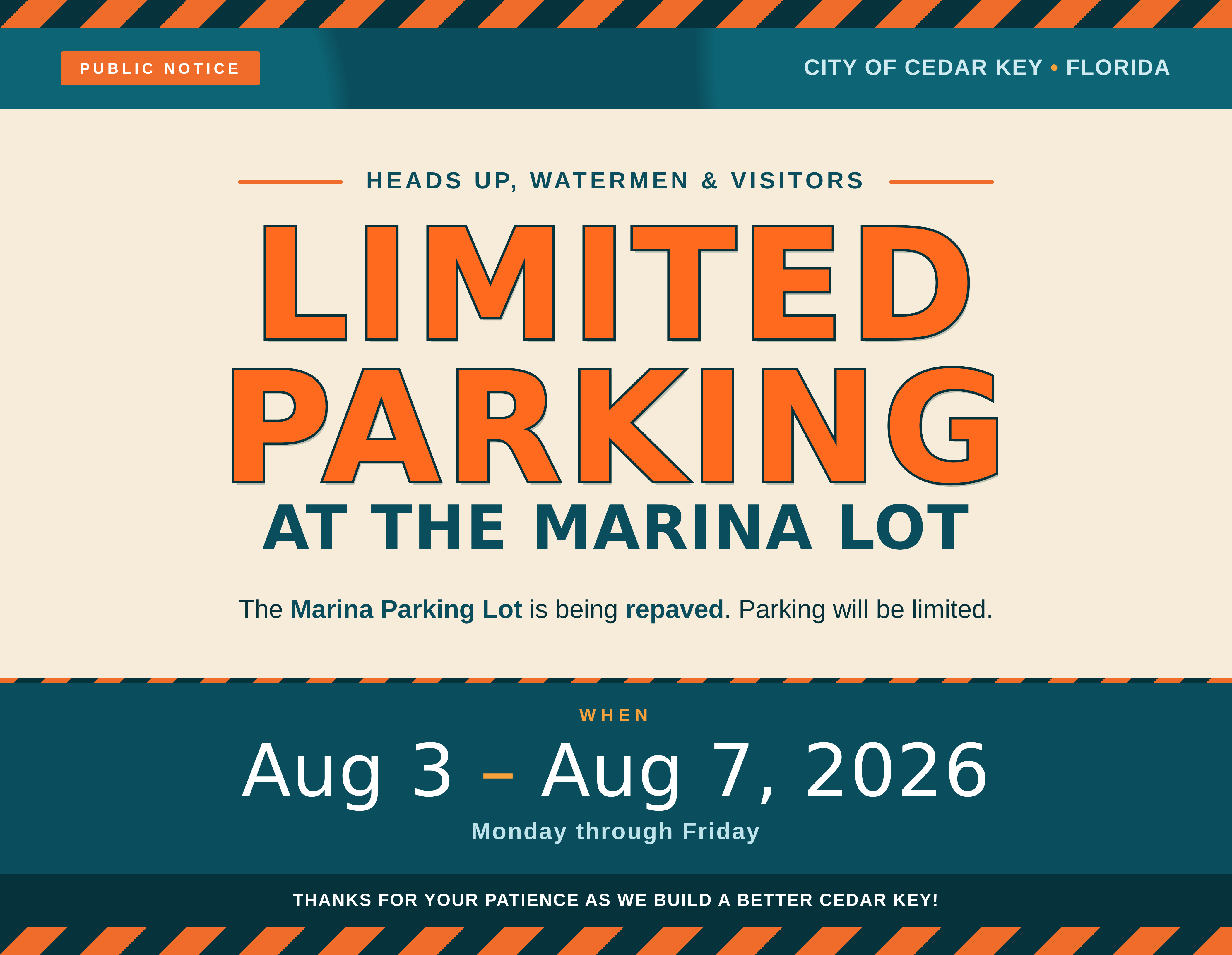 marina parking flyer